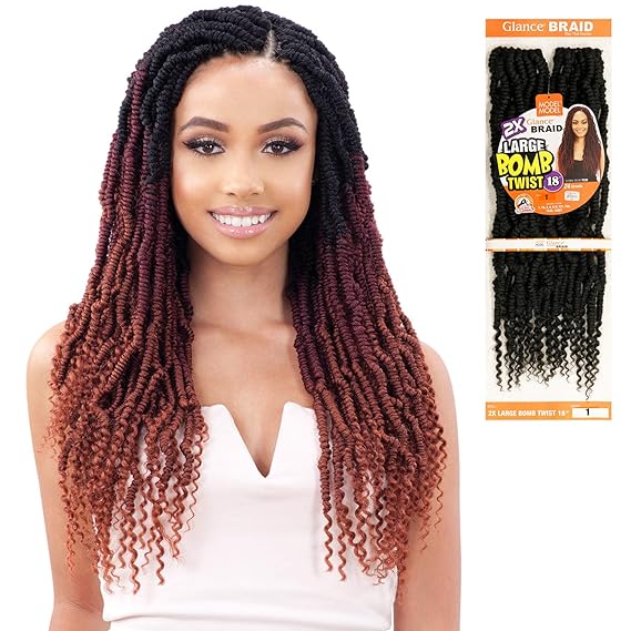 Model Model Glance Synthetic Braids – 2X Large Bomb Twist 18"
