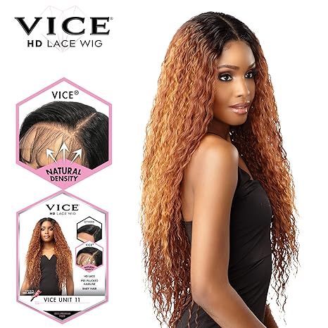 Sensationnel Synthetic Vice HD Lace Deep Part Wig - UNIT 11 (Color: Flamboyage Chocolate