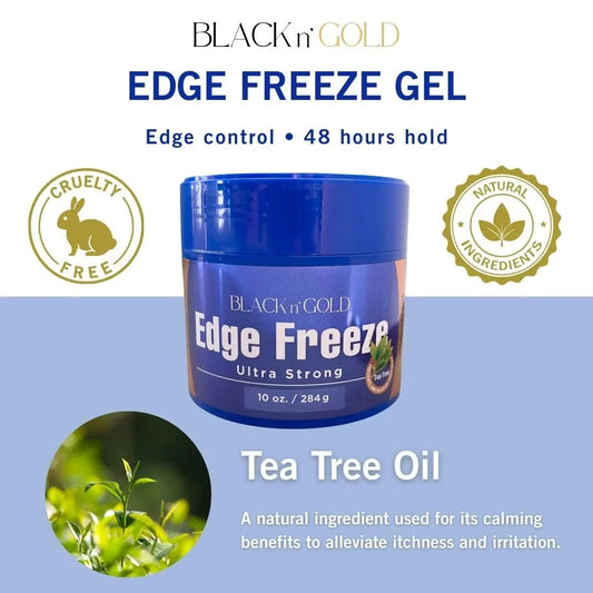 Black 'n Gold EDGE FREEZE GEL 10 FL.OZ. (ULTRA STRONG) JAHB BEAUTY SUPPLY