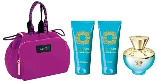 Dylan Turquoise By Versace For Women EDT Spray (4pc Gift Set)