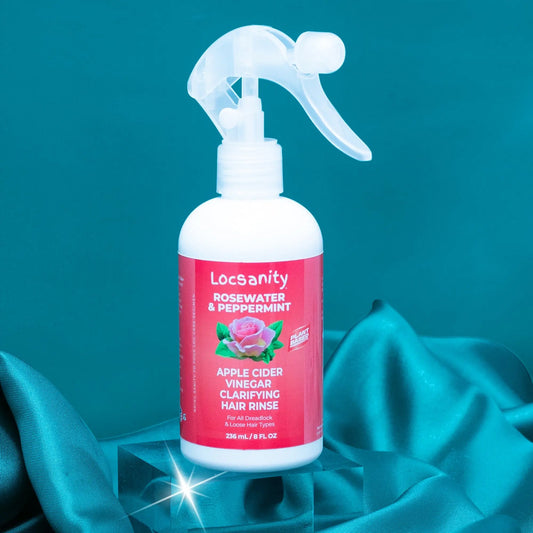 Locsanity Rosewater Peppermint Apple Cider Vinegar Clarifying Hair Rinse Detox 8oz Locsanity