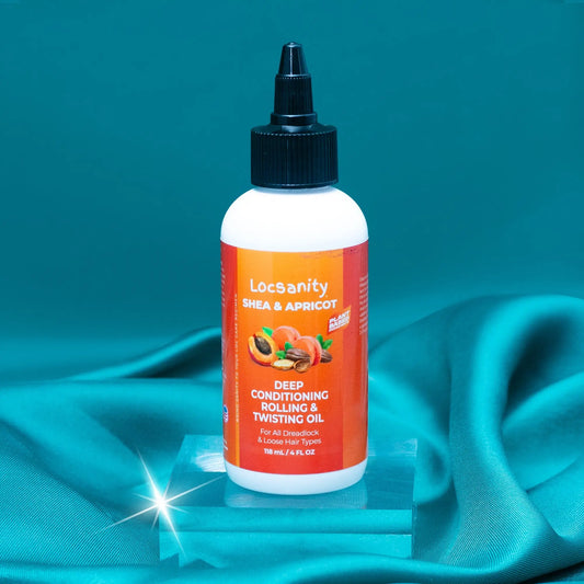 Locsanity Shea & Apricot Loose, Natural Strength & Growth Formula Dreadlock Natural Hair Rolling and Conditioning Oil Locsanity