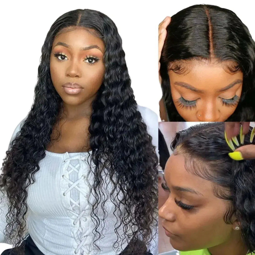 Prime Collection ESQ 100% Unprocessed Human Hair Deep Part Wig- Deep Wave JAHB BEAUTY SUPPLY