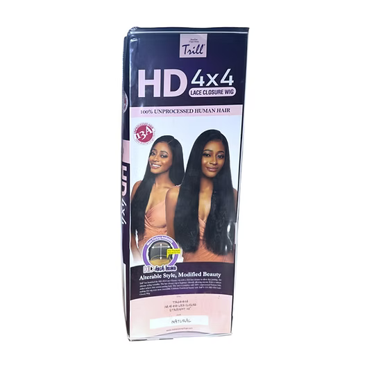 Trill Tro4426 13A 4X4 Hd Lace 22" Closure Straight Wig, NATURAL JAHB BEAUTY SUPPLY
