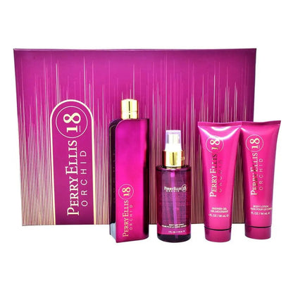 18 Orchid by Perry Ellis 4Pcs Set EDP Spray