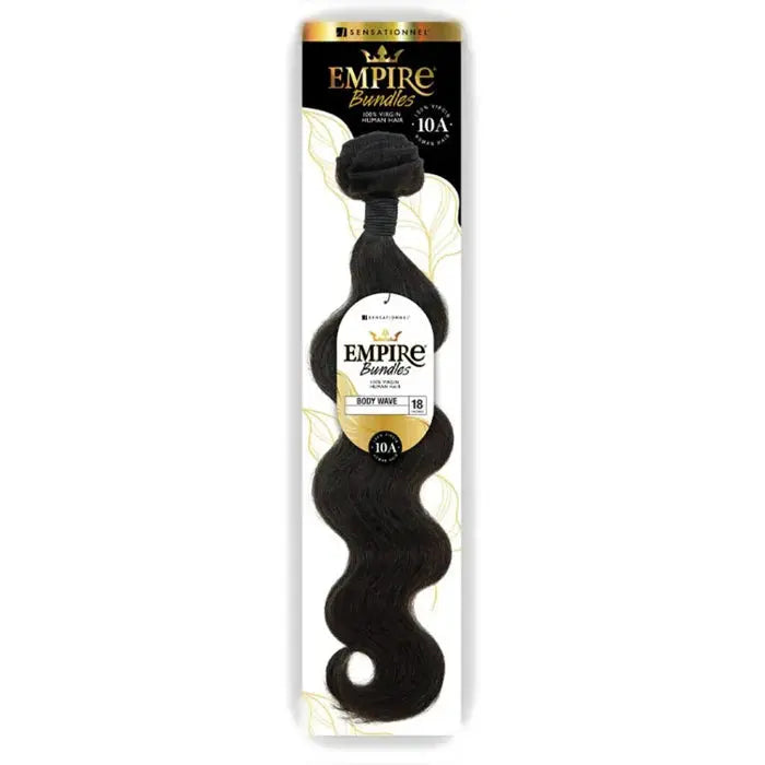 3 packs of Sensationnel Virgin Human Hair Weave Empire Bundle 10A - Body Wave 18" NATURAL/BLACK) JAHB BEAUTY SUPPLY