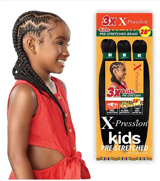 3X XPRESSION BRAID HAIR FOR KIDS 28" VIP Extensions