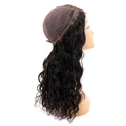 Beach Wave 4x4 Transparent Lace 100% Human Hair Closure Wig