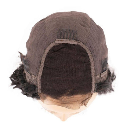 Beach Wave 4x4 Transparent Lace 100% Human Hair Closure Wig