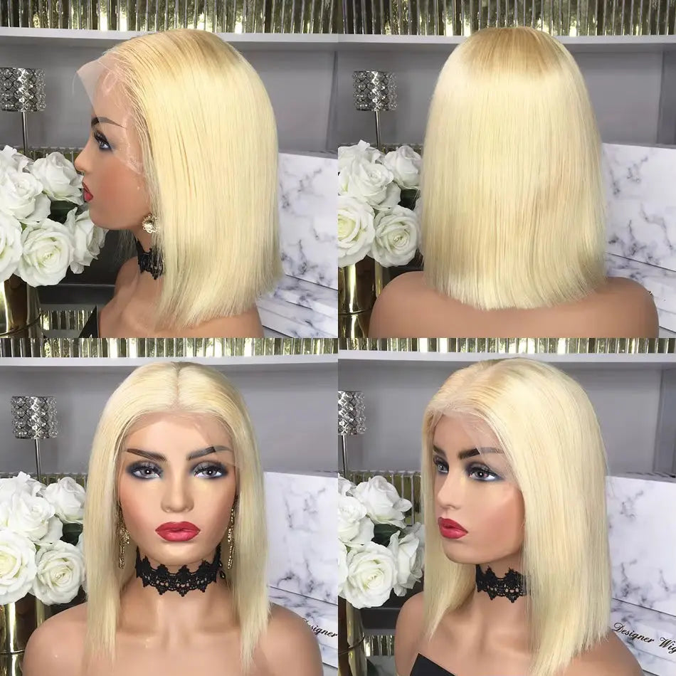 613 Lace Front Bob Wig (Platinum Blonde) Icy Cutie Crown'd Cuties