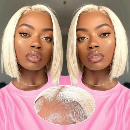 613 Lace Front Bob Wig (Platinum Blonde) Icy Cutie Crown'd Cuties