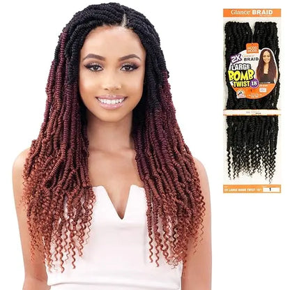 Model Model Glance Synthetic Braids – 2X Large Bomb Twist 18"