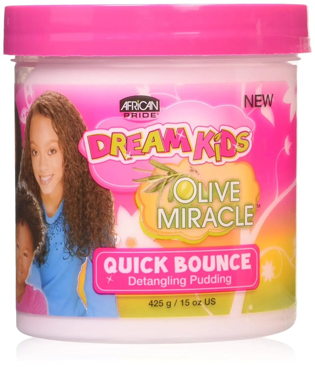 AFRICAN PRIDE Dream Kids Olive Miracle Quick Bounce Detangling Pudding, 15 Oz VIP Extensions