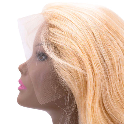 Blonde Body Wave 13x4 Transparent Lace Front Human Hair Wig