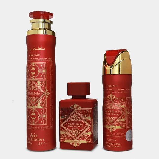 Bade'e Al Oud By Lattafa For Men 3Pcs Set EDP Spray