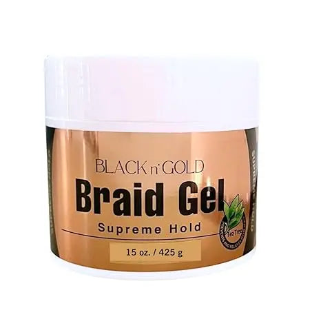 Black 'n Gold BRAID GEL 15 FL.OZ. (SUPREME HOLD) JAHB BEAUTY SUPPLY