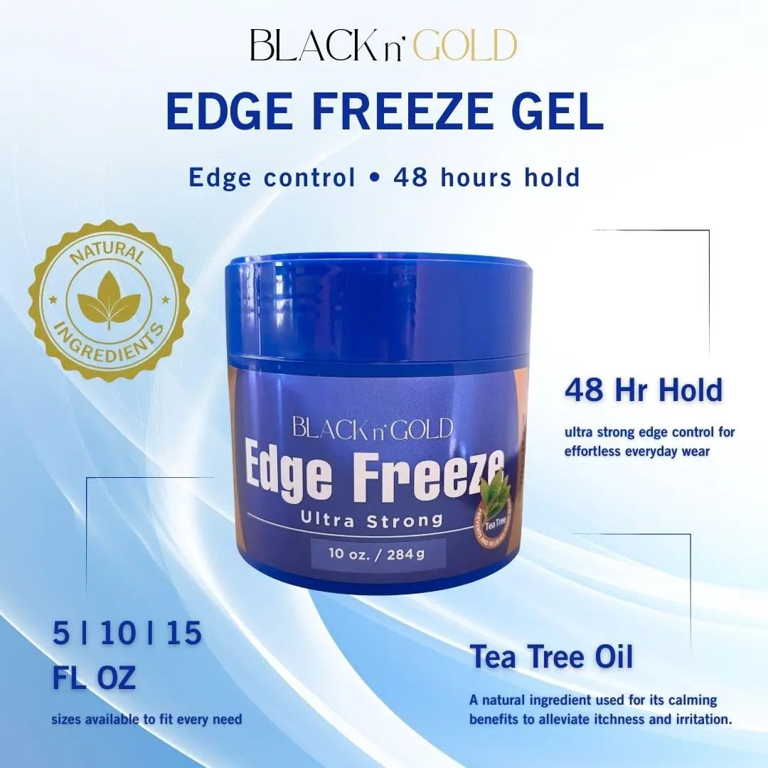Black 'n Gold EDGE FREEZE GEL 10 FL.OZ. (ULTRA STRONG) JAHB BEAUTY SUPPLY