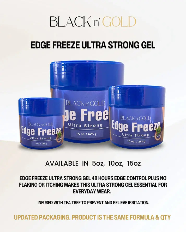 Black 'n Gold EDGE FREEZE GEL 10 FL.OZ. (ULTRA STRONG) JAHB BEAUTY SUPPLY