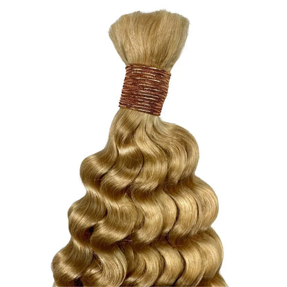 Blonde Deep Wave Bulk 100% Human Braiding Hair Private Label