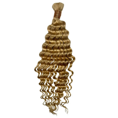 Blonde Deep Wave Bulk 100% Human Braiding Hair Private Label
