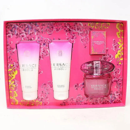 Bright Crystal Absolu By Versace For Women 4Pcs Set EDP Spray