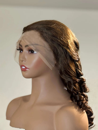 Brown Sugar Bounce – Loose Wave Lace Front Wig (Chocolate Brown) Crown'd Cuties