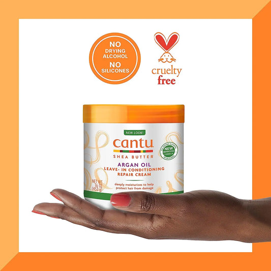 Cantu Leave-In Conditioning Repair Cream with Argan Oil, 16 oz VIP Extensions