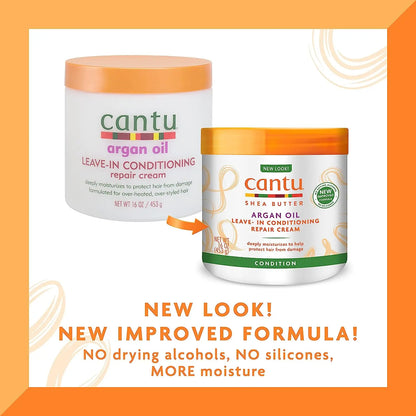 Cantu Leave-In Conditioning Repair Cream with Argan Oil, 16 oz VIP Extensions