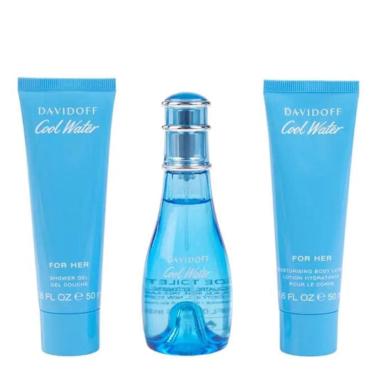 Cool Water By Davidoff For Women 3Pcs Set EDT Spray