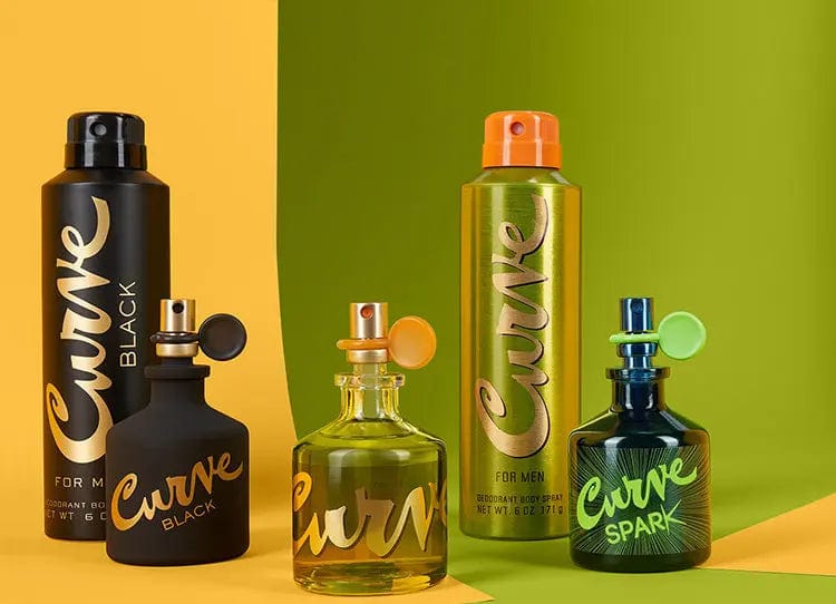 Curve By Liz Claiborne For Men 4Pcs Set EDC Spray