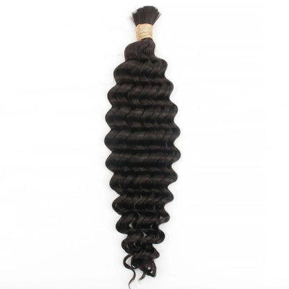 Deep Wave Bulk 100% Human Braiding Hair Private Label