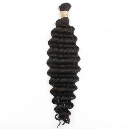 Deep Wave Bulk 100% Human Braiding Hair Private Label