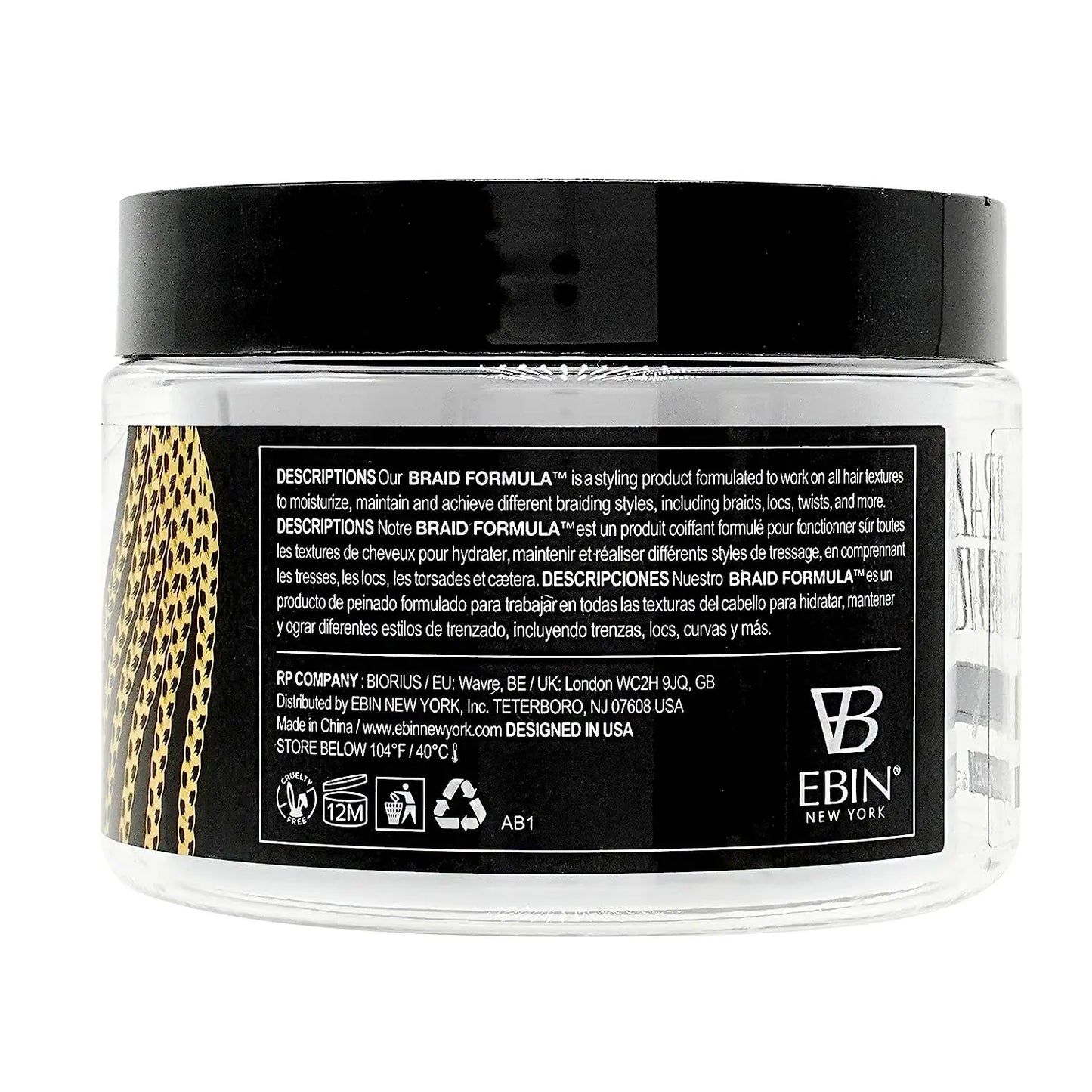 EBIN NEW YORK Braid Formula Conditioning Gel, Super Hold, 11oz VIP Extensions