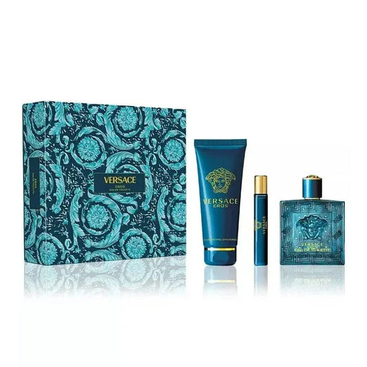 Eros By Versace For Men EDT Spray (3pc Gift Set)