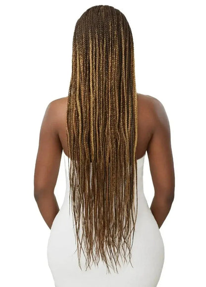 Glueless 100% Fully Hand-Tied Pre-Braided HD Transparent Whole Lace Wig - KNOTLESS BOX BRAIDS 36" JAHB BEAUTY SUPPLY