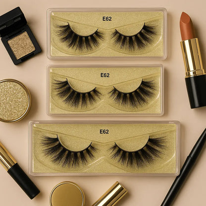 Golden Whisper – E62 Elegant Strip Lash Crown'd Cuties