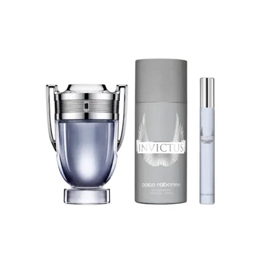 Invictus By Paco Rabanne For Men 3Pcs Set EDT Spray