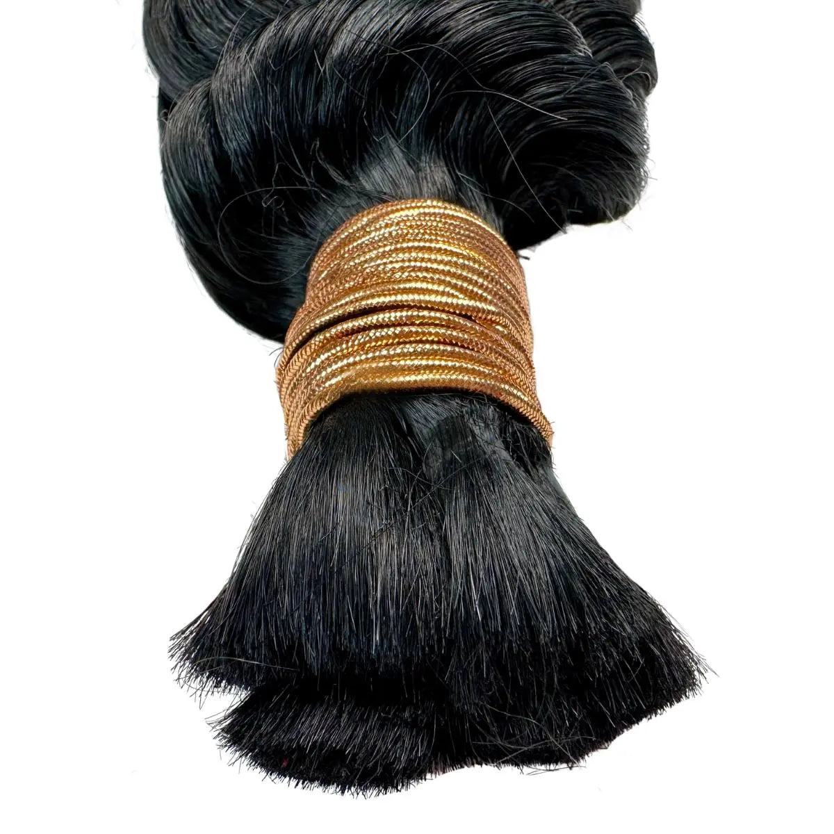 Jet Black Deep Wave Bulk 100% Human Braiding Hair Private Label