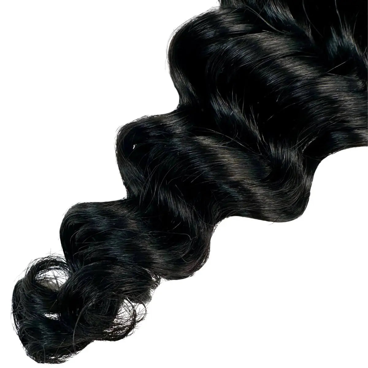 Jet Black Deep Wave Bulk 100% Human Braiding Hair Private Label