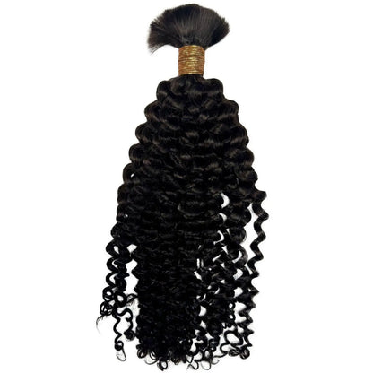 Kinky Curly Bulk 100% Human Braiding Hair Private Label