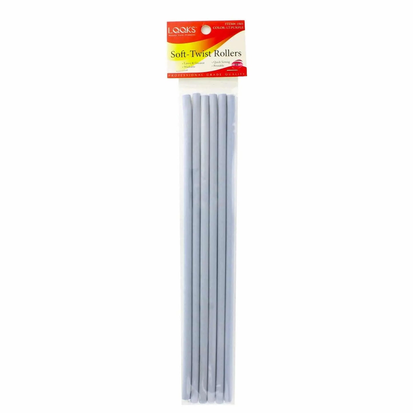 LQQKS 10" Soft-Twist Roller 6ct. Gray VIP Extensions