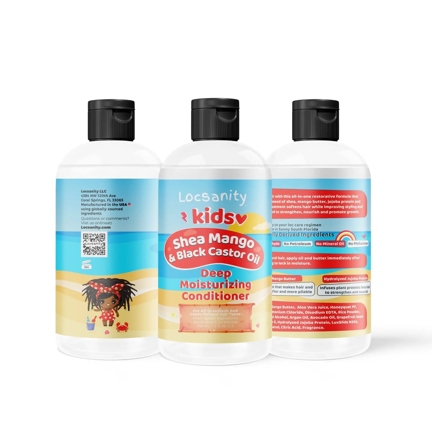 Locsanity Kids Shea Mango & Black Castor Oil Deep Moisturizing Conditioner Locsanity