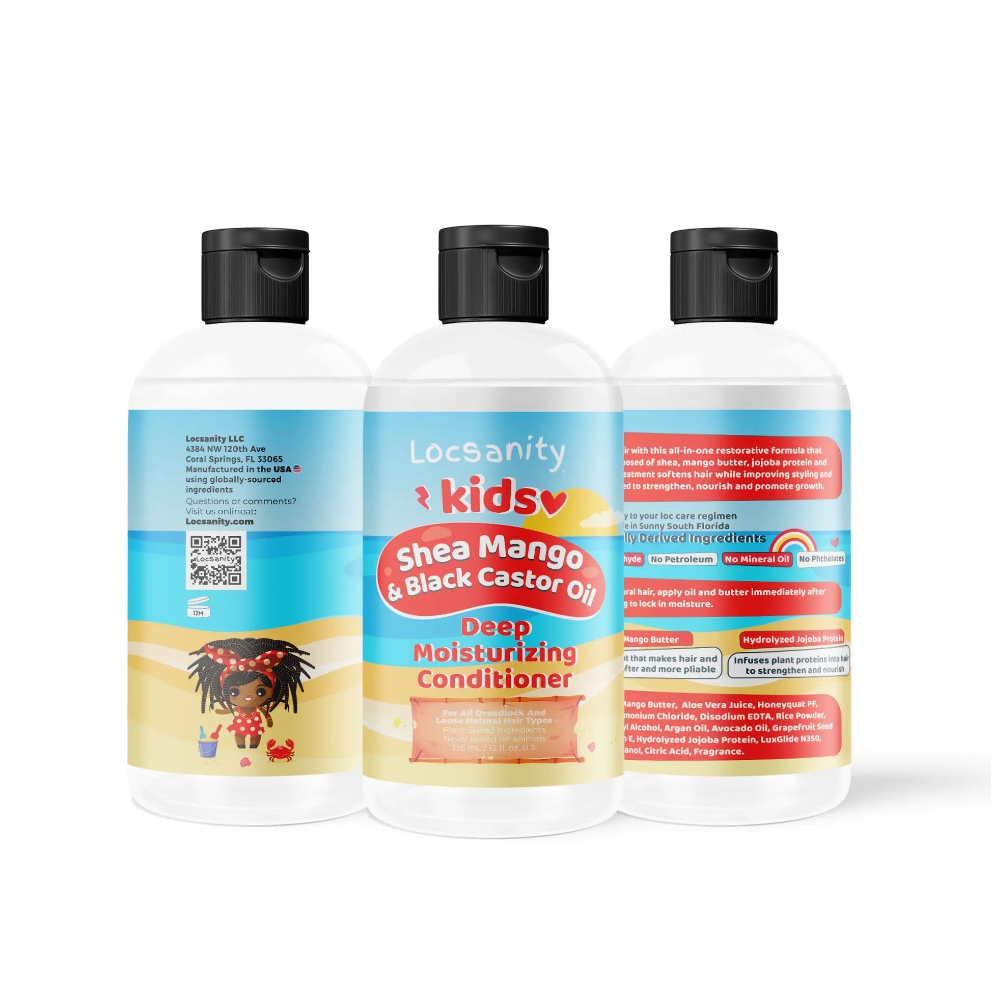 Locsanity Kids Shea Mango & Black Castor Oil Deep Moisturizing Conditioner Locsanity