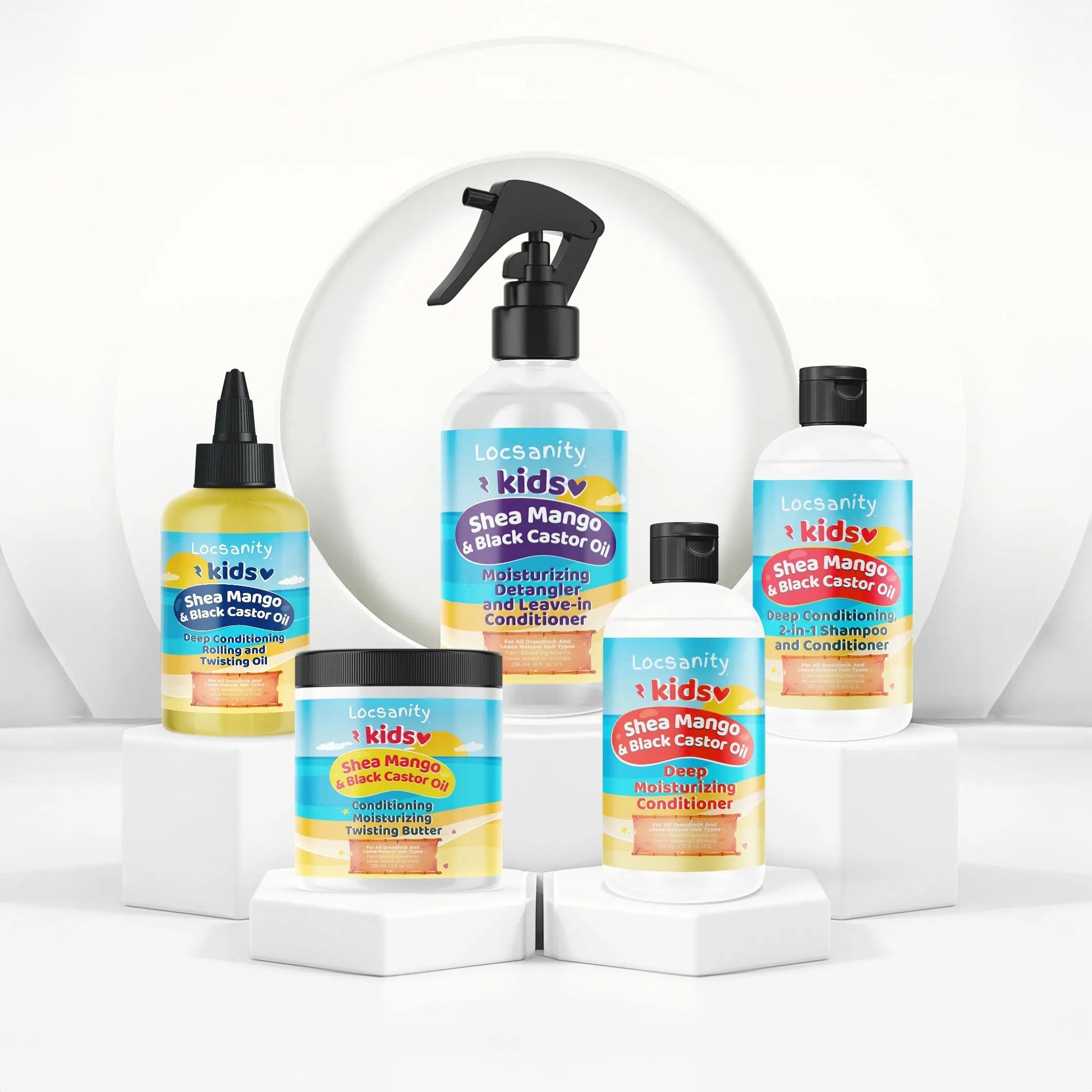 Locsanity Kids Shea Mango & Black Castor Oil Loccare/Haircare Bundle Locsanity
