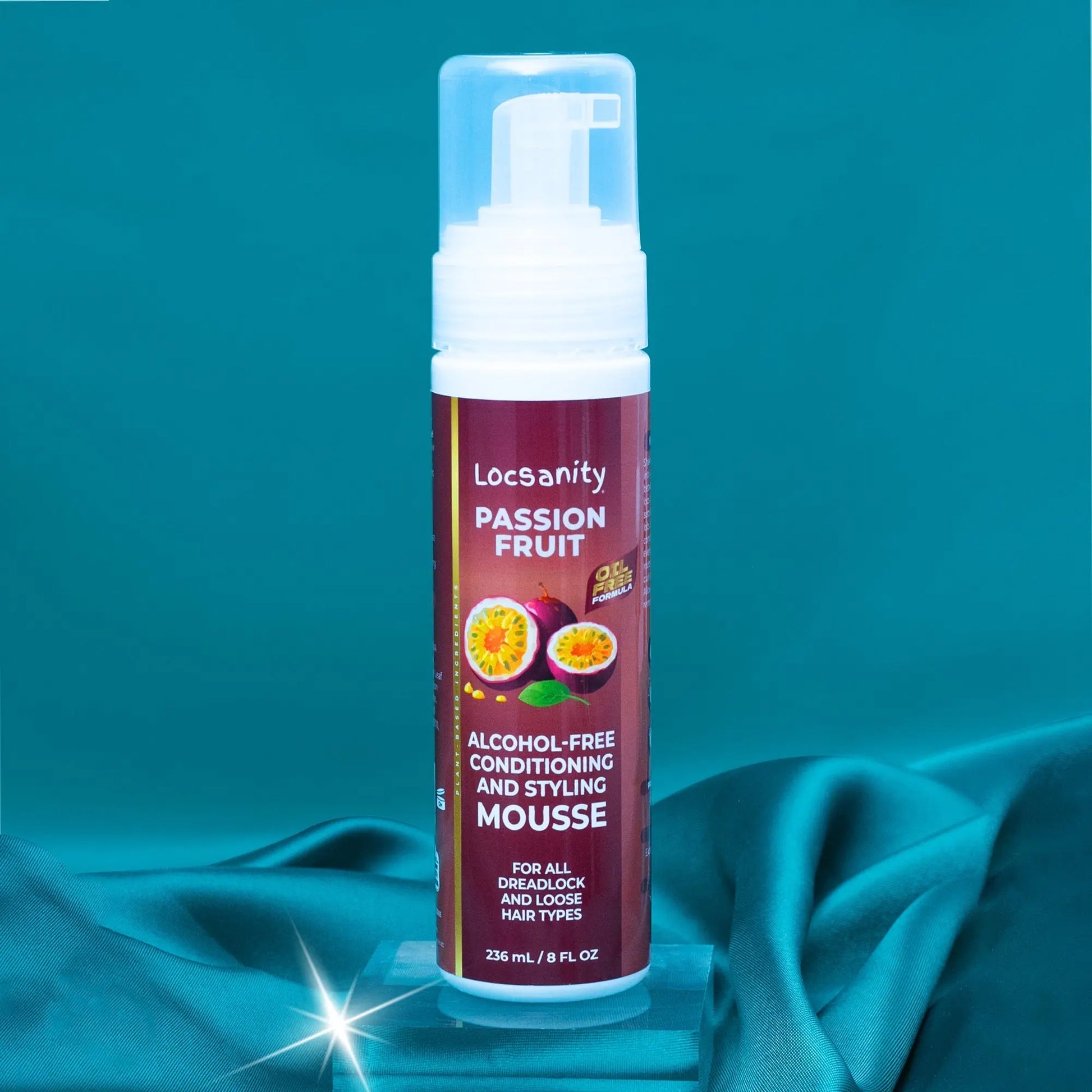 Locsanity Passion Fruit Alcohol-Free Conditioning and Styling Mousse, Rolling, Twisting, Locking Mousse- Dreadlocks, Locs, Sisterlocks, Loose Natural Hair, Braidlocs Locsanity