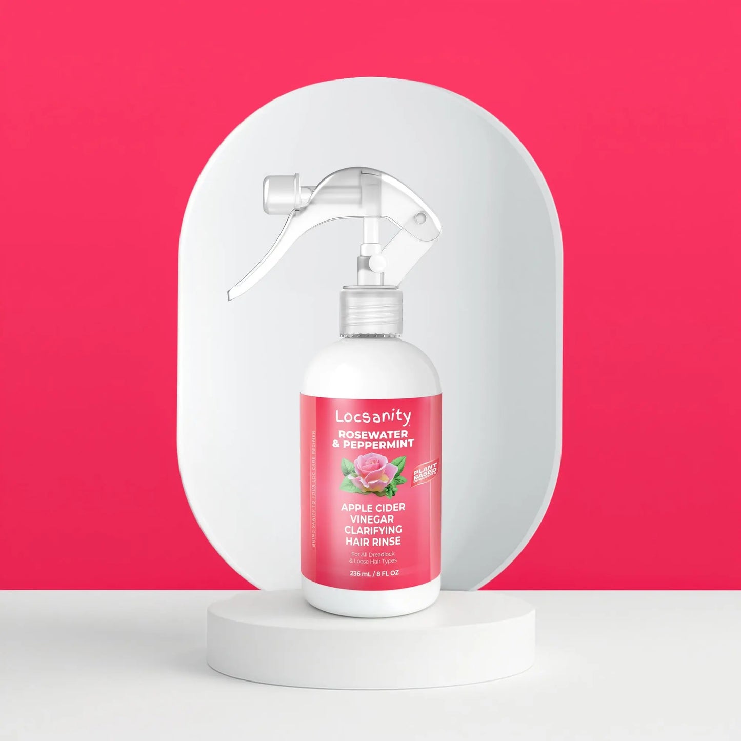Locsanity Rosewater Peppermint Apple Cider Vinegar Clarifying Hair Rinse Detox 8oz Locsanity