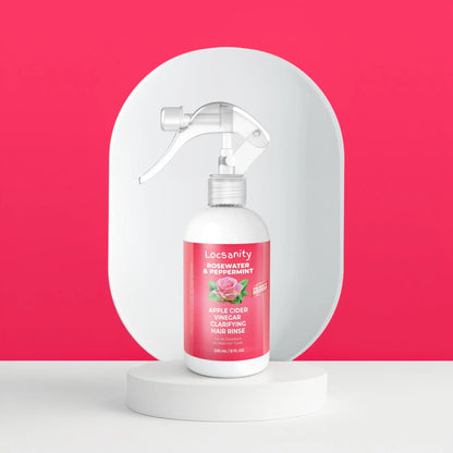 Locsanity Rosewater Peppermint Apple Cider Vinegar Clarifying Hair Rinse Detox 8oz Locsanity