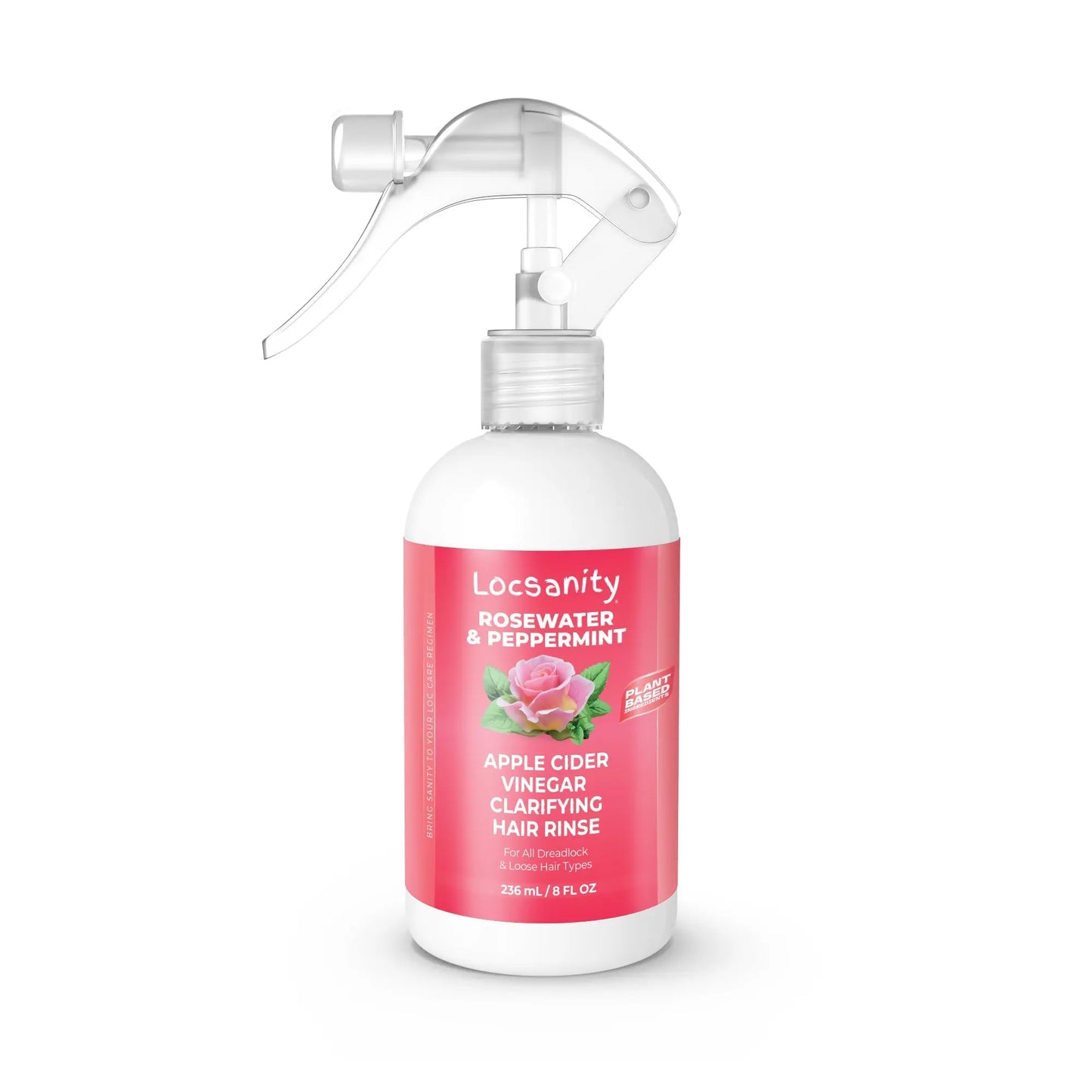 Locsanity Rosewater Peppermint Apple Cider Vinegar Clarifying Hair Rinse Detox 8oz Locsanity