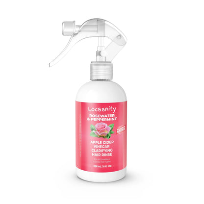 Locsanity Rosewater Peppermint Apple Cider Vinegar Clarifying Hair Rinse Detox 8oz Locsanity
