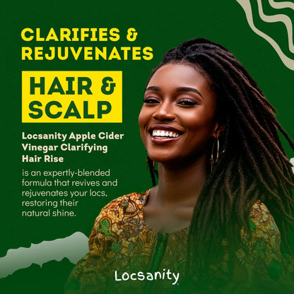 Locsanity Rosewater Peppermint Apple Cider Vinegar Clarifying Hair Rinse Detox 8oz Locsanity